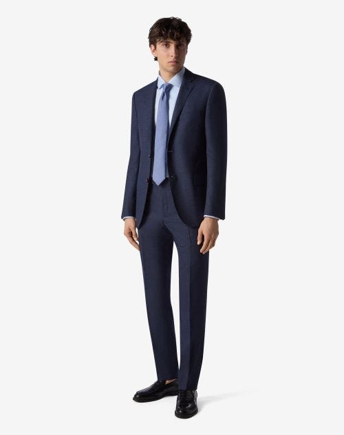 Blue pure wool suit