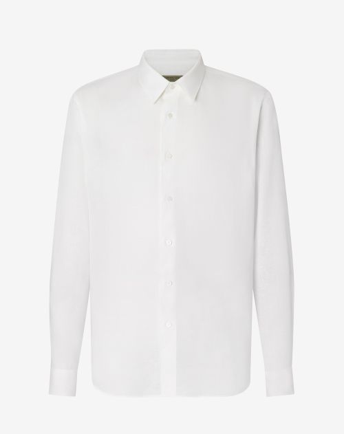 White organic linen shirt