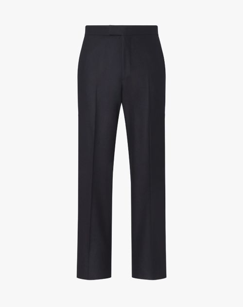 Black flannel trousers