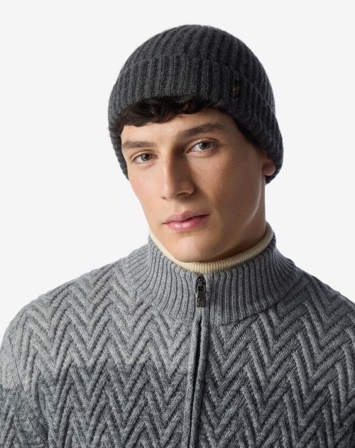 Melange grey sublime cashmere beanie