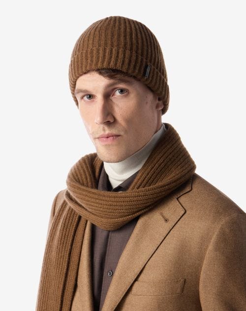 Tobacco brown Sublime Cashmere beanie