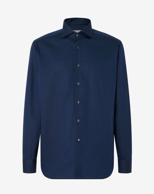 Slate blue cotton twill shirt