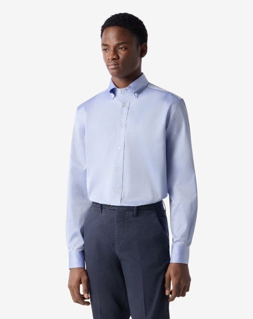 Light blue cotton twill shirt